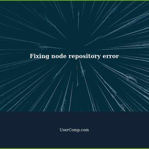 How to fix this node repository error?
