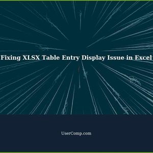 How to Fix XLSX Table Entry Displaying as a Number in Microsoft Excel