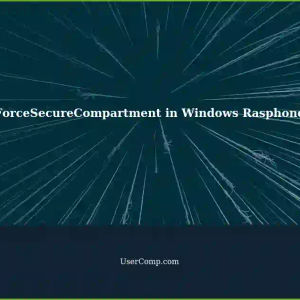 Understanding ForceSecureCompartment in Windows 11 Rasphone Configuration