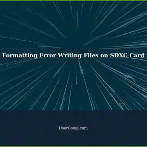 SDMemoryCard (SDXC) not possible: Formatting Error Writing Files