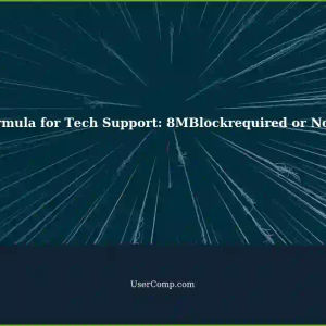 Understanding Formula for Tech Support: 8MBlockrequired or None