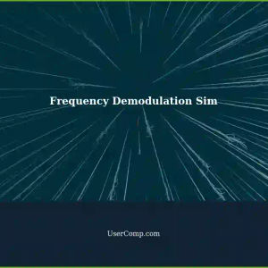 Frequency Demodulation Simulation: An Alternative Method
