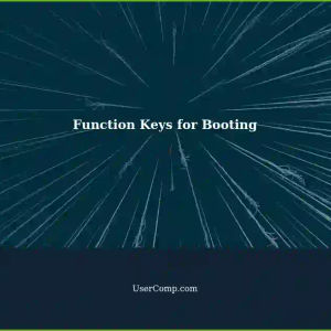 Identifying Function Keys for Booting: F1, F2, F10, Esc, Del
