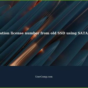 Old SSD: get application license number using SATA adapter cable
