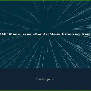 Troubleshooting GNOME Menu Disappearance after ArcMenu Extension Removal