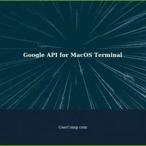 Can Anyone Use Google API for MacOS Terminal Command Line?