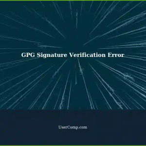 GPG Error: Repository Not Updated - Signature Verification Failed