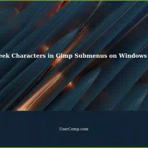 Gimp on Windows 10: Greek Characters in Submenus