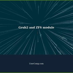 Grub2 insists on including zfs module when it does not exist