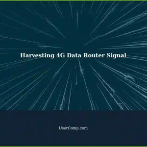 Harvesting 4G Data Router Signal Without Turning on WiFi Elsewhere