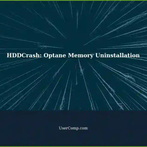 HDDCrash: Uninstalling Optane Memory on HDD Crash