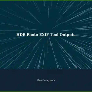 Understanding Different EXIF Tool Outputs for HDR Photos