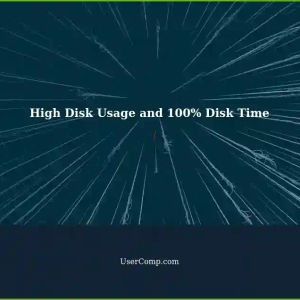 Understanding High Disk Usage and 100% Disk Time in Tech Support
