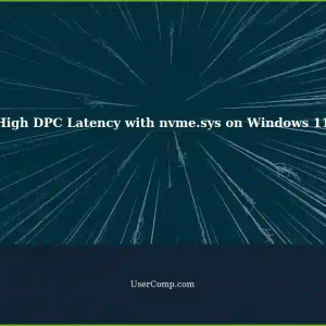 Fixing High DPC Latency Issues with nvme.sys (NVMExpress controller) on Windows 11