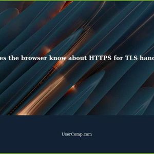 How does the browser know that the website is using HTTPS for a TLS handshake to start?
