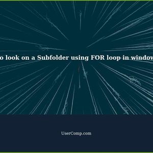 How to look on a Subfolder using FOR loop in windows CLI