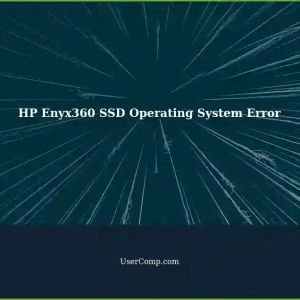 HP Enyx360 SSD Issue: Please Install Operating System Hard Disk