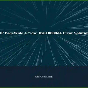Troubleshooting 0x610000d4 Error Code on HP PageWide 477dw Printer
