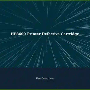 HP8600 Printer: Defective Cartridge Error