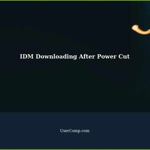 IDM Downloading Again After Power Cut