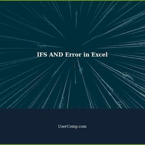 Troubleshooting IFS Function with AND Operator in Excel