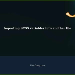 Can't import SCSS variables into another SCSS file