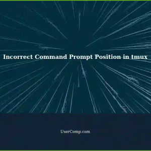 Command Prompt Displays Incorrect Position on tmux Screen