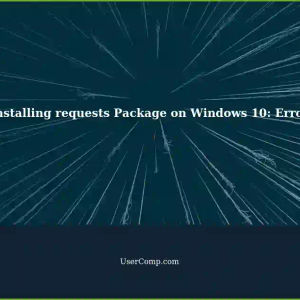 Error Installing requests Package on Windows 10