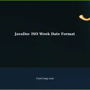 JavaDoc ISO Week Date Format with Literal W in Sincetag