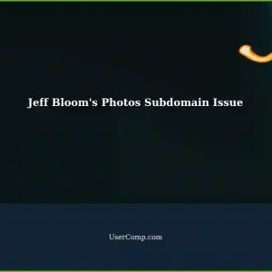 Jeff Bloom's Photos Subdomain Works on One URL but Blank Page on Another