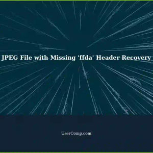 Recovering a JPEG File with a Missing 'ffda' Header