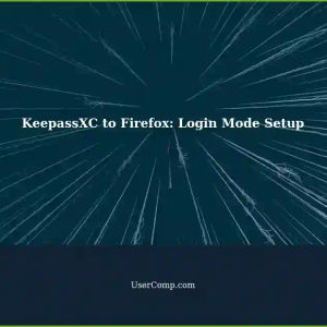 Moving Passwords from KeepassXC to Firefox: Setting up Login Mode (10.0.0.138)