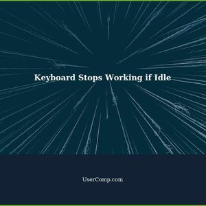 Keyboard Stops Working if Idle for a Few Seconds on Windows 10 Laptop