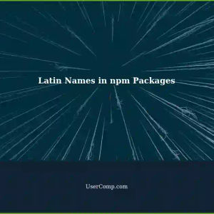 Understanding Latin Names in npmjs.com Packages