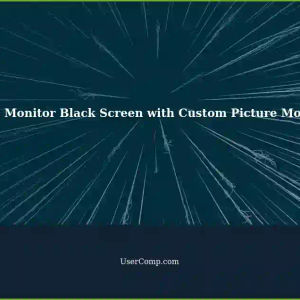 LG Monitor with Custom Picture Mode Displays Black Screen and Dark Images