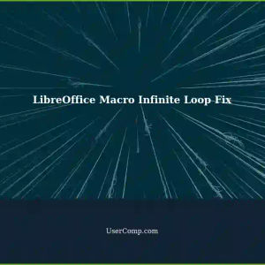 Resolving LibreOffice Macro Infinite Loop Issue