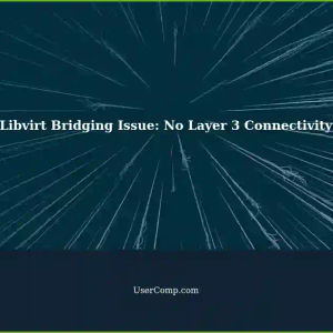 Libvirt Bridging Not Working: No Layer 3 Connectivity for VMs