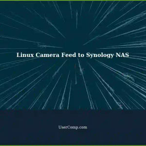 Directly Save Video Camera Feed from Linux Machine to Synology NAS via SSH