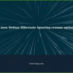 Linux Debian: HORN (Hibernate) Configuration Ignores resume option