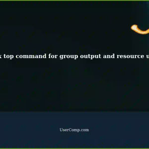 Viewing Group Output and Resource Usage with top on Linux: A Tech Support Guide