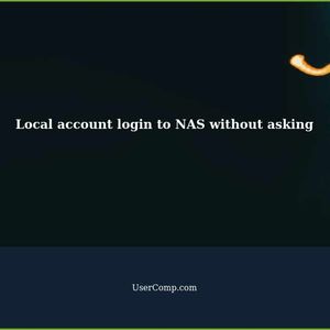 Local account trying to login to a NAS, without asking