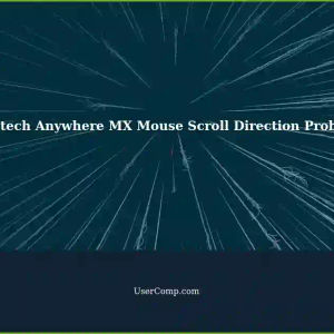 Logitech Anywhere MX: Mouse Scroll Direction Issue