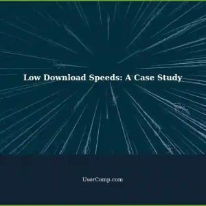 Understanding Low Download Speeds: A Case Study