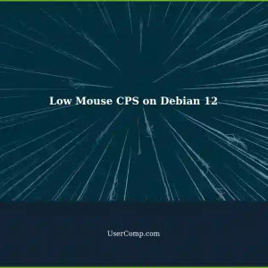 Low Mouse Clicks Per Second on Debian 12 with Gnome XOrg (NVidia)