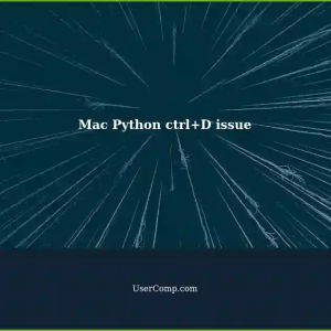 Mac: Unexpected Behavior of ctrl+D in Python