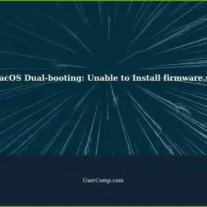 Unable to Install firmware.sh on MacOS during WiFi dual-booting with T2 Linux and Fedora