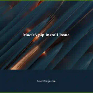Cannot Run 'pip install' Command on MacOS zshrc
