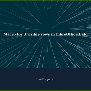 Macro to keep 3 rows visible under the selected row in LibreOffice Calc