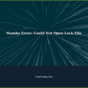 Mamba Error While Creating Virtual Environment: Could Not Open Lock File
