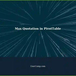 Understanding the Largest Quotation in a PivotTable